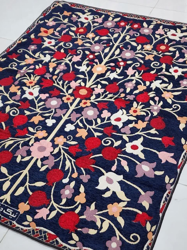 روفرشی مخمل ۱در۱نیم اناری